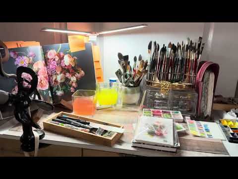 Configurazione del mio carrello per acquerelli | Una piccola postazione di pittura portatile