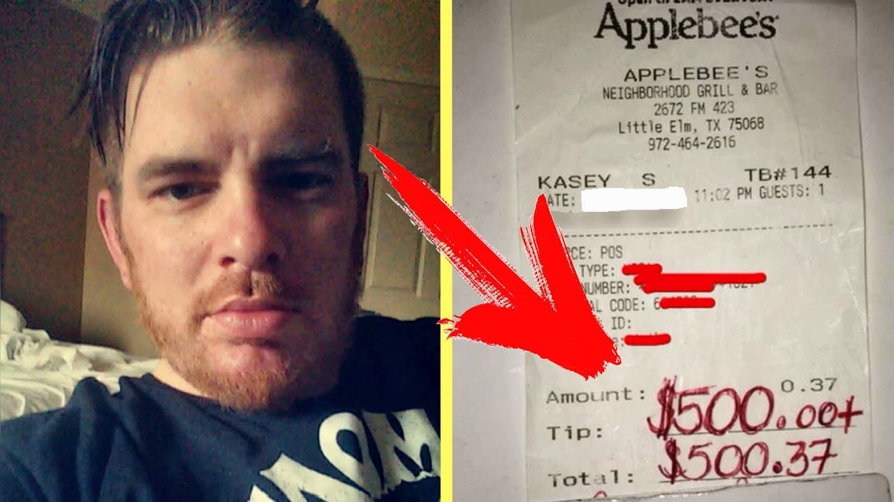 ОФИЦИАНТ УВИДЕЛ 500$ ЧАЕВЫХ И ЗАПИСКУ, КОТОРУЮ ОСТАВИЛИ ДЛЯ НЕГО