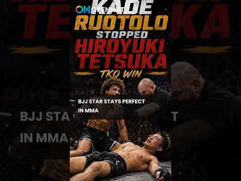 UFC FIGHTER Kade Ruotolo wins by TKO and stays perfect in MMA