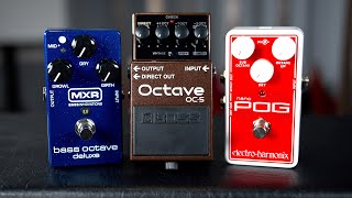 Video thumbnail for BASS OCTAVE SHOOTOUT // Boss OC-5 vs. MXR Bass Octave Deluxe vs. EHX Nano POG by The Bass Channel