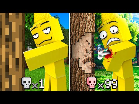 Minecraft But Every Damage = More Realistic