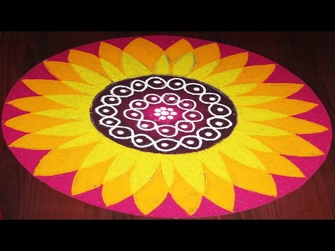 rangoli competition flower design very easy to make