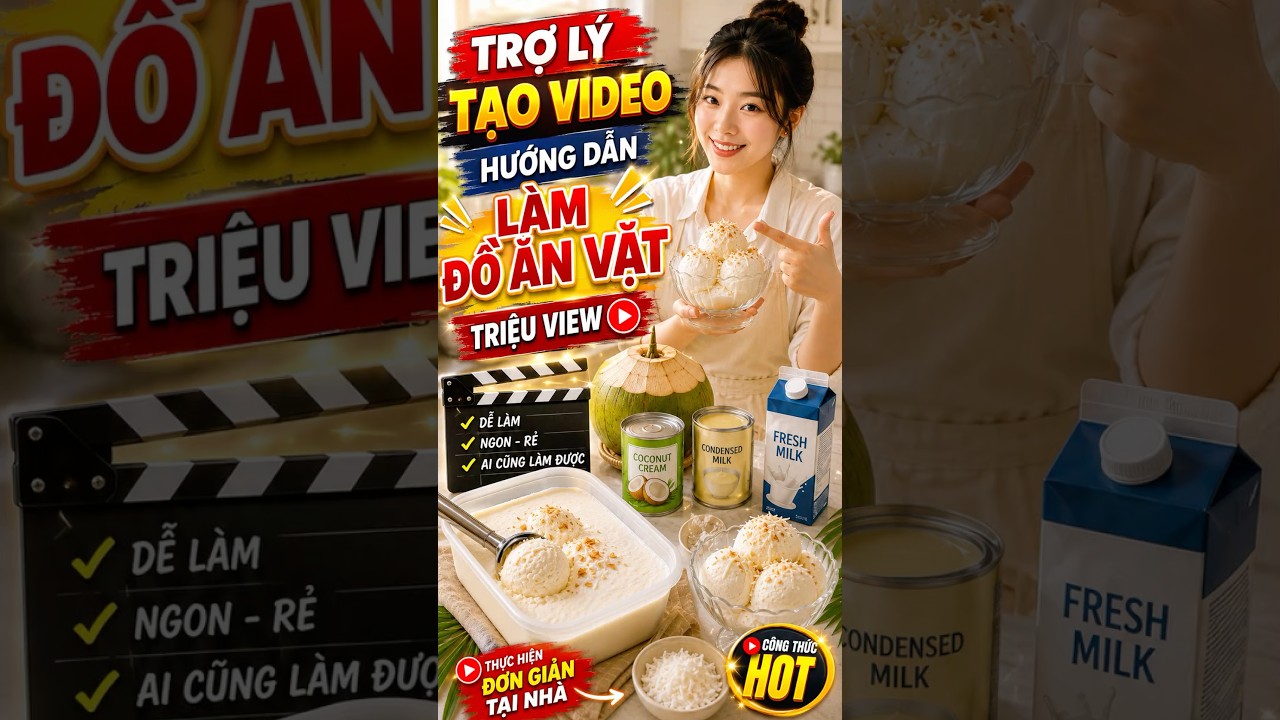 TRỢ LÝ TẠO VIDEO HƯỚNG DẪN LÀM ĐỒ ĂN VẶT