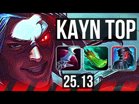 KAYN vs AKALI (TOP) | Godlike, 12/4/9 | EUW Master | 25.13