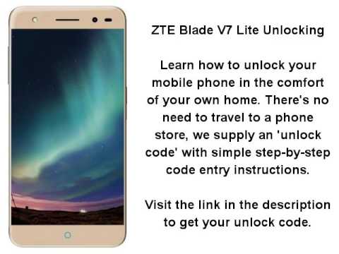 Unlock ZTE Blade V7 Lite - SIM Network Unlock PIN