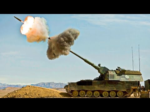 155mm Panzer 2000 Self propelled Howitzer Live fire | The PzH 2000 (Panzerhaubitze-2000) | MFA