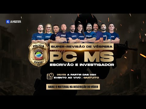 Revisão PC MS - Escrivão e Investigador Gratuito Banca Instituto Avalia