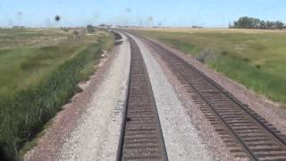 preview picture of video 'Amtrak Ride S2012: Amtrak 8 Cut Bank, MT Approach'