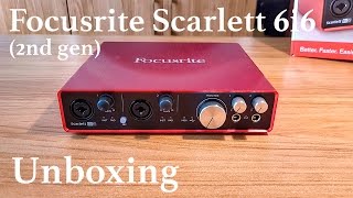 Video thumbnail for Focusrite Scarlett 6i6 2nd gen - Unboxing in 4K by Gabriele Moschiera