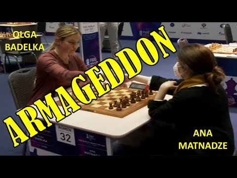 Olga Badelka VS Ana Matnadze. FIDE Women's World Cup 2021 Round 2 - Tie-breaks Armageddon
