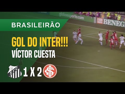 GOL (VÍCTOR CUESTA) - SANTOS X INTERNACIONAL - 10/06 - BRASILEIRÃO 2018
