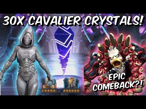 30x 6 Star Cavalier Crystal Opening! - EPIC Comeback?!? - Marvel Contest of Champions