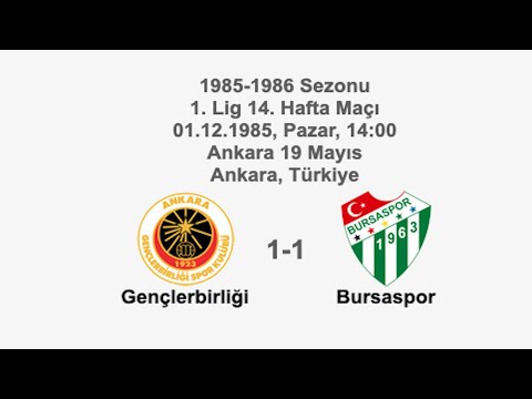 Gençlerbirliği 1-1 Bursaspor [HD] 01.12.1985 - 1985-1986 Turkish 1st League Matchday 14