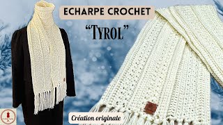 ÉCHARPE au CROCHET : tuto Echarpe "Tyrol" XXL @carolinesophiecreations ...PLUS 👇