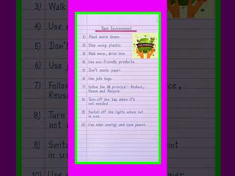 10 Ways to save the Environment | 10 lines on save environment | How to protect our environment