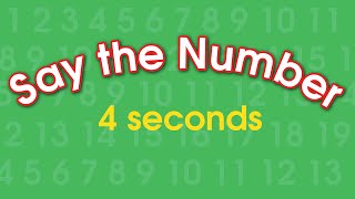 Say The Number / Number Naming Fluency / Number Automaticity / 4 Seconds / Number Identification