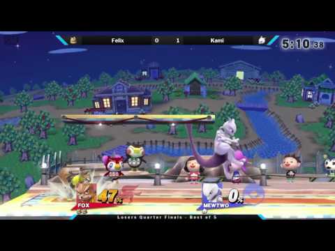 PREVO 2017 Part 2 Losers Quarters - Felix (Fox) vs Kami (Mewtwo)