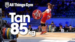 preview picture of video 'Tan Yayun 85kg Snatch Almaty 2014 World Weightlifting Championships'