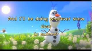 In Summer [from Frozen] (instrumental karaoke) (with lyrics)