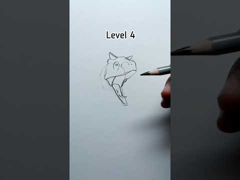 Carnotaurus by levels #shorts #easydrawingjw #dinosaur