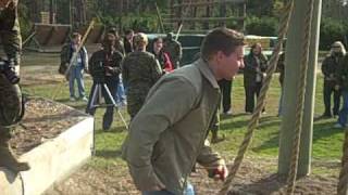 Seth Turner at the Marine Corp obstacle course in Parris Island