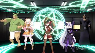 【ホロライブMMD】マジレンジャーED 個室編 宝鐘マリン＆桃鈴ねね＆ラプラスダークネス 歌：NEUTRINO東北きりたん＆ずんだもん