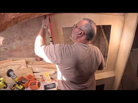V-Berth Cabinetry|Templates, Fitting and Progress on Olivia