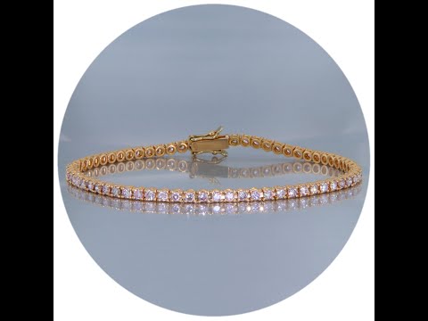 Bratara Tennis Aur Roz 18k Diamante Roz Fancy Light - Naturale Rare - Delicatete si Rafinament