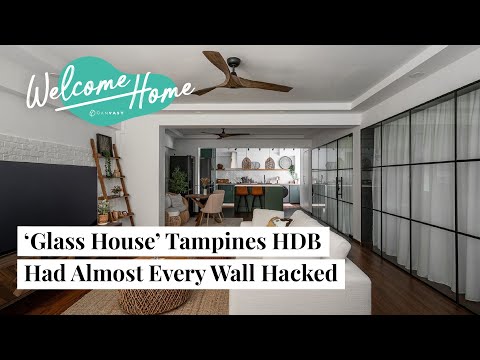 Inside a 'Glass House' 5-room HDB in Tampines | Qanvast Welcome Home Tours