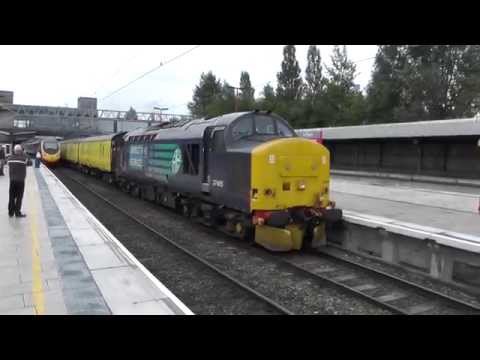 37405 Thrashing  At Stafford On A Crewe Carriage Sidings Test Train 5 7 14