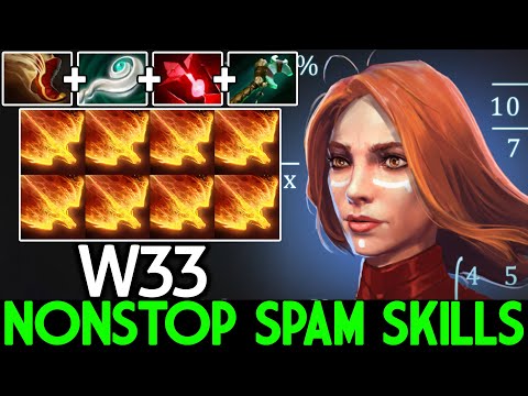 W33 [Lina] Unreal Magic Damage Nonstop Spam Skill Close Game 7.26 Dota 2