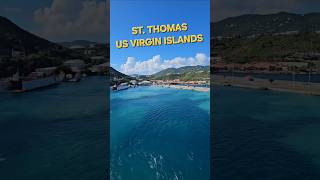 Icon of the Seas Sunset Suite Views While Sailing Away From St. Thomas, USVI #royalcaribbean