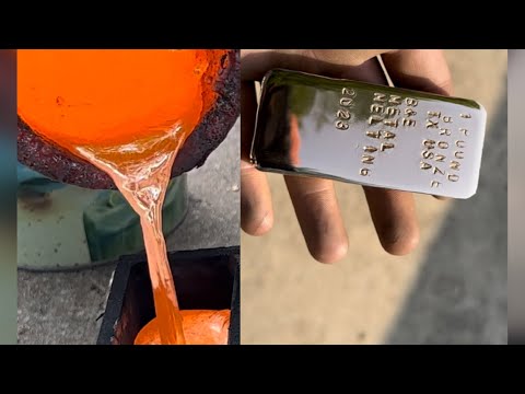 Melting copper! Using metal scrapped from condenser coil to make bronze!!