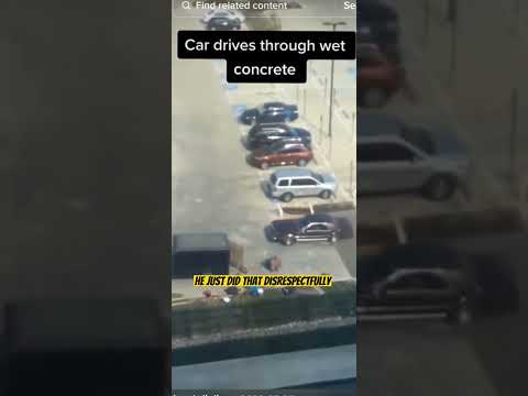 Car Drives THROUGH WET CONCRETE on purpose | BOSS LOOSES IT!