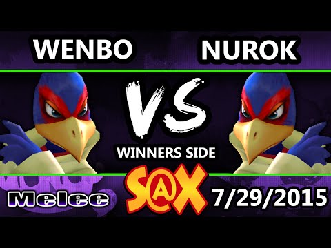 S@X - Wenbobular (Falco) Vs. Nurok (Falco) SSBM Tournament - Smash Melee