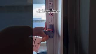 The first thing I do on a cruise alone before going to sleep🛳️ #shorts #cruiselife #safetytips