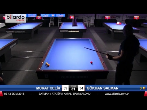 MURAT ÇELİK & GÖKHAN SALMAN Bilardo Maçı - 2018 ERKEKLER 3.ETAP-FİNAL