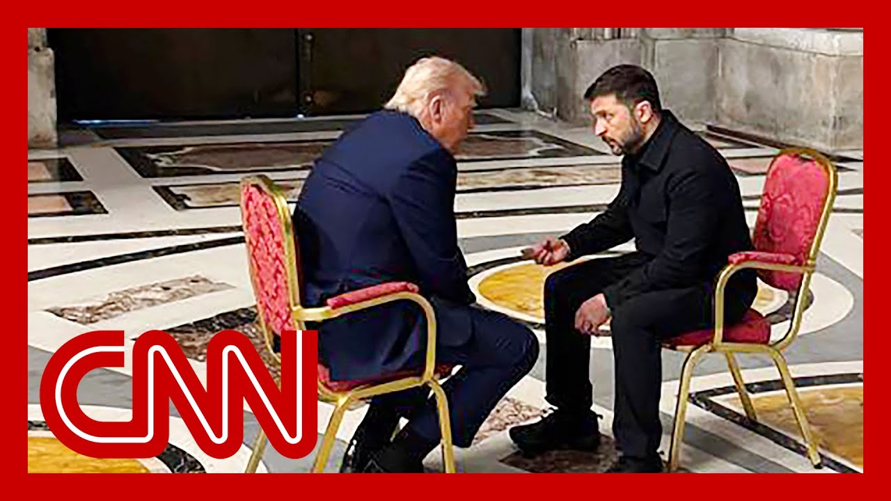 See powerful moment President Trump met President Zelensky in the Vatican