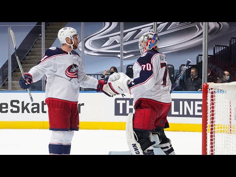 Korpisalo's clutch save helps eliminate Maple Leafs