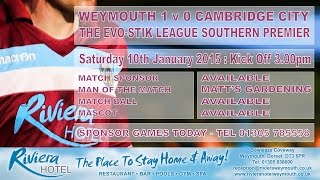 preview picture of video 'Weymouth 1 v 0 Cambridge City - 10th January 2014'