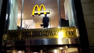 McDonald's Restaurant on 160 Broadway, in the Financial District, New York City, New York