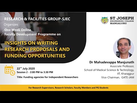 1 Week Online FDP on "Insights on Writing Research Proposal & Funding Opportunities" Day 3 Session 2