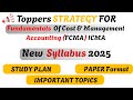 FCMA New Syllabus 2025 Fundamentals Of Cost Management Accounting ICMAP New Study Scheme