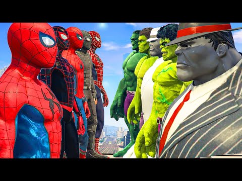 HULK Vs SPIDERMAN | Hulk Boss Army Vs Team Spider Man - What If