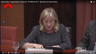 Eduard Vallory i Agnès Barba al Parlament - 04 d'abril de 2017 - Resposta a les intervencions