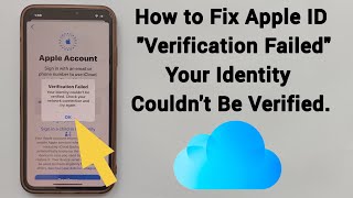 How to Fix "Verification Failed" Your Identity Couldn't Be Verified. Check Your 