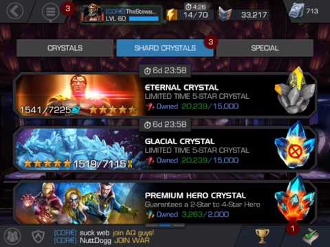 Three 5* Iceman Crystal Opening
