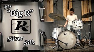 Video thumbnail for 70s Rogers "Big R" Drum Kit - Silver Silk by Steve Maxwell Drums