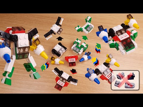 Micro 5 vehicles combiner robot 'Mega Fighter'(similar to Power Ranger's Megazord)