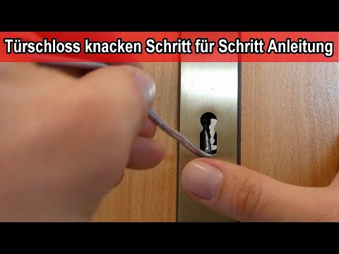 Zimmertür mit Dietrich öffnen – Buntbartschloss mit Kleiderbügel knacken – Bartschloss Anleitung